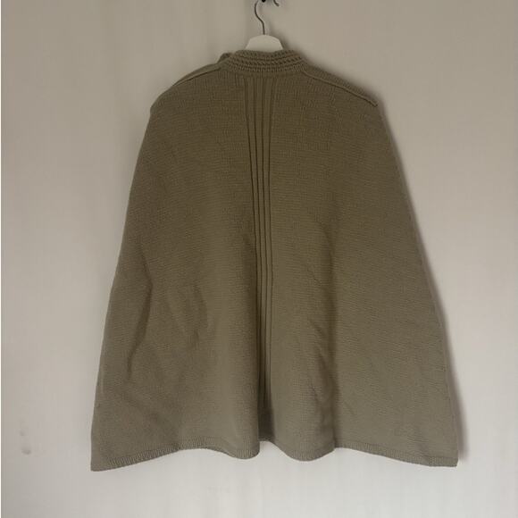 Marc Jacobs Sweater Poncho Womens Medium Wool Cashmere Tan Long Knit - Picture 8 of 12